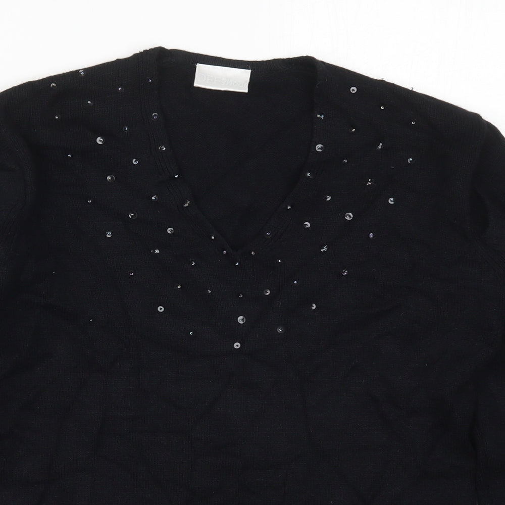 Womens UK Size S Off Shoot Black Pullover Jumper