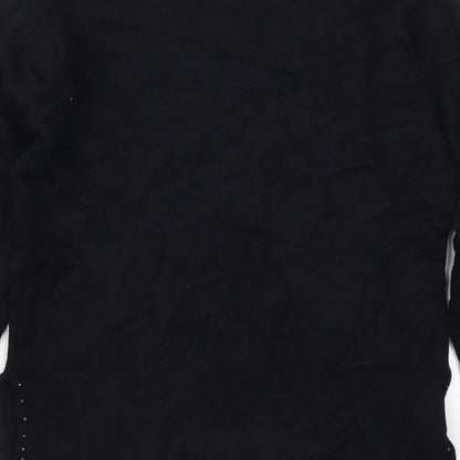 Womens UK Size S Off Shoot Black Pullover Jumper
