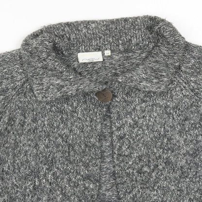Womens UK Size 14 New Look Grey Cardigan Jumper