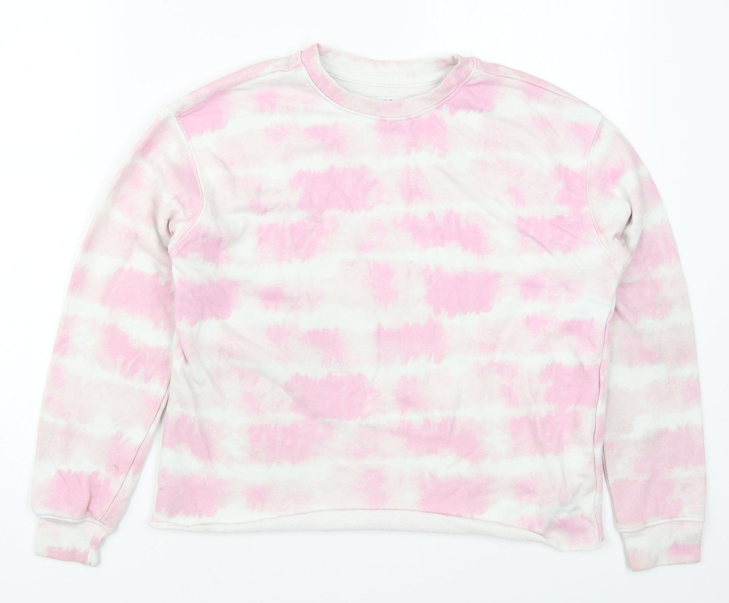 Primark Girls Pink  Cotton Pullover Sweatshirt Size 12-13 Years  Pullover - Tie Dye