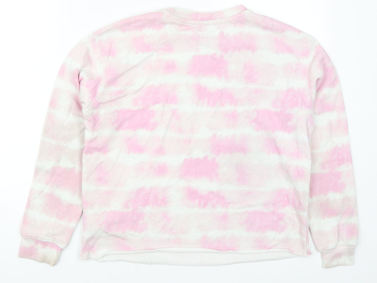 Primark Girls Pink  Cotton Pullover Sweatshirt Size 12-13 Years  Pullover - Tie Dye