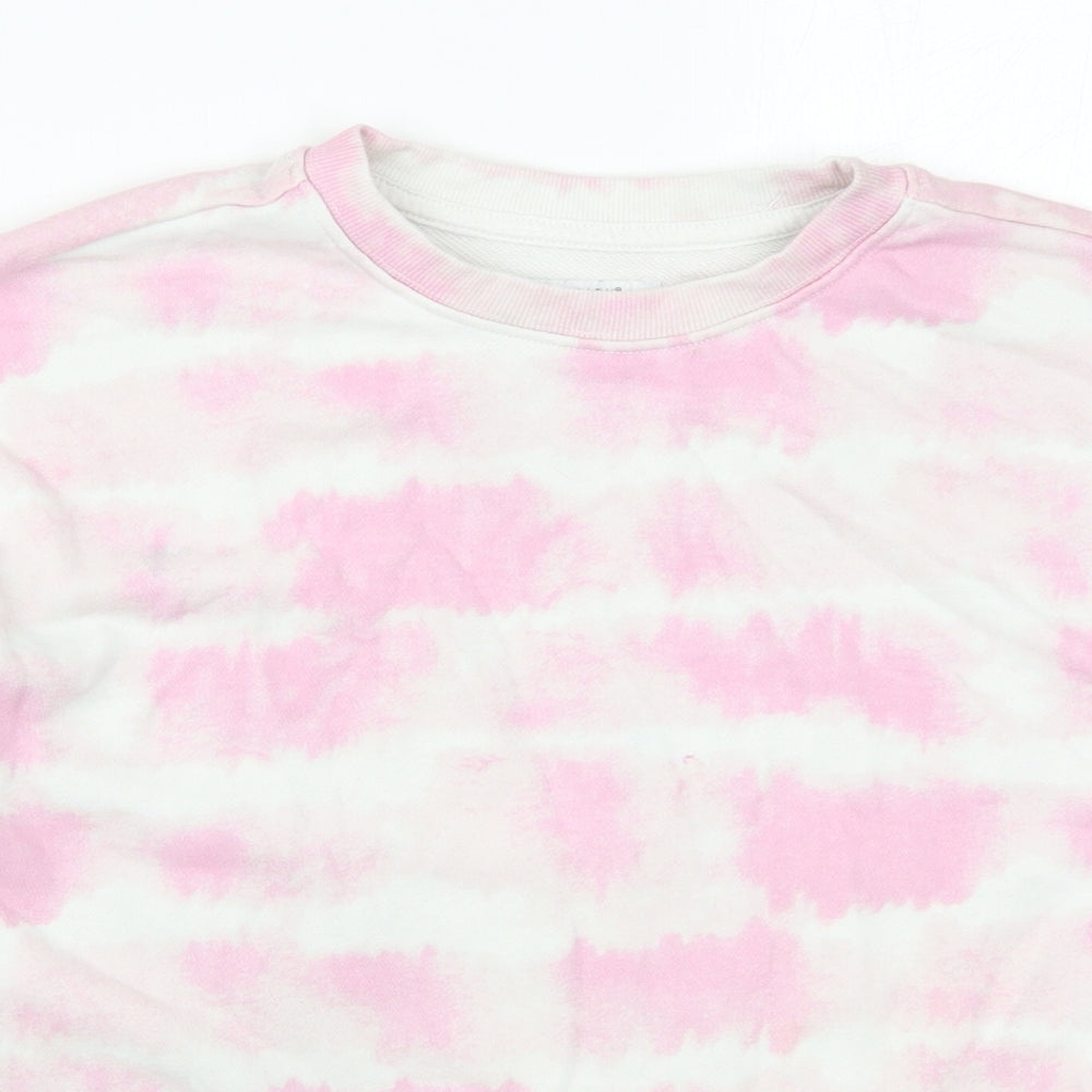 Primark Girls Pink  Cotton Pullover Sweatshirt Size 12-13 Years  Pullover - Tie Dye