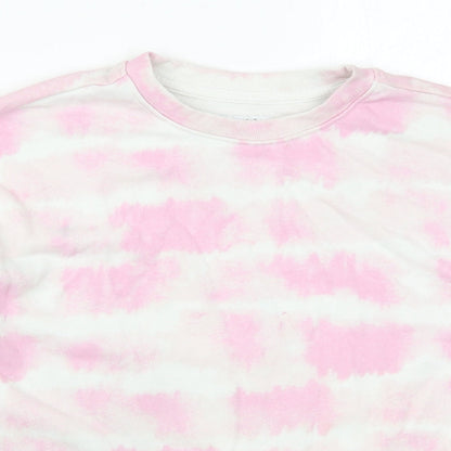 Primark Girls Pink  Cotton Pullover Sweatshirt Size 12-13 Years  Pullover - Tie Dye