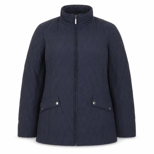 BHS Womens Blue   Quilted Coat Size 14  Zip