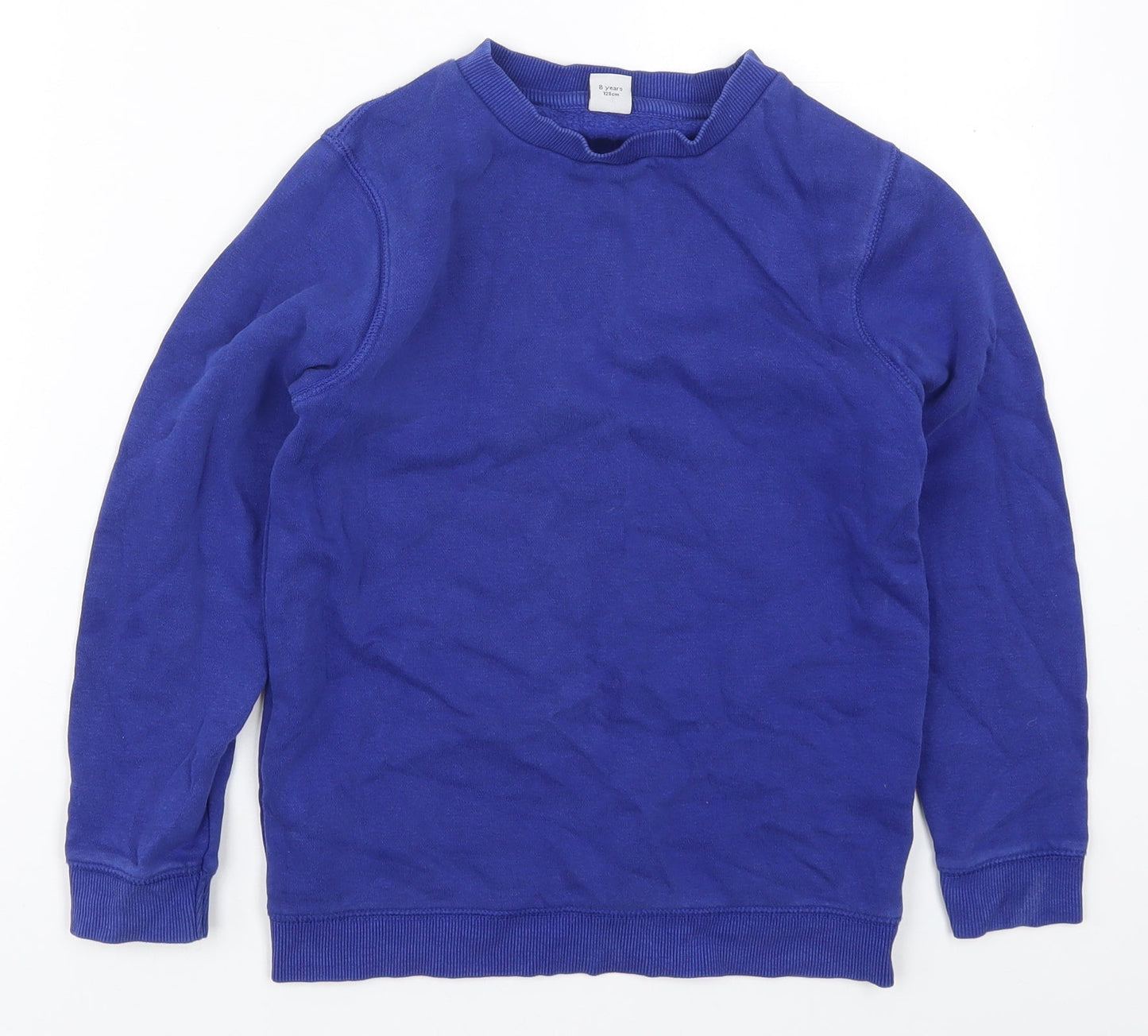 TU Boys Blue  Cotton Pullover Sweatshirt Size 8 Years  Pullover