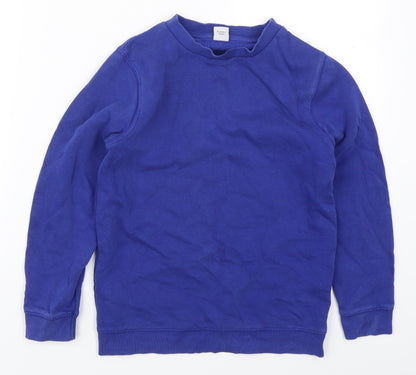TU Boys Blue  Cotton Pullover Sweatshirt Size 8 Years  Pullover
