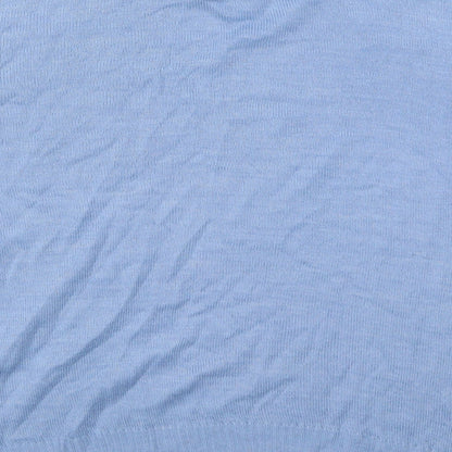 Brave Soul Mens Blue V-Neck  Acrylic Pullover Jumper Size XL