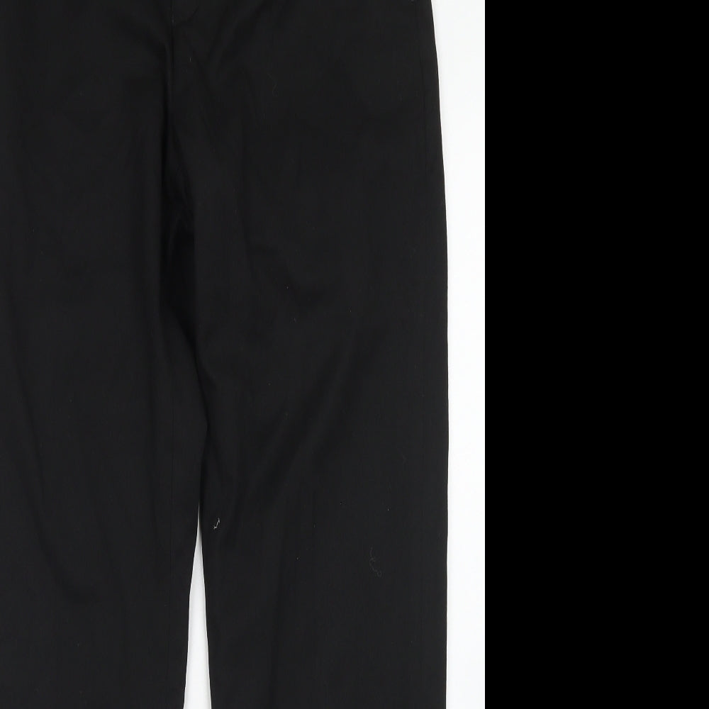 F&F Mens Black  Polyester Dress Pants Trousers Size 30 in L31 in Regular Hook & Eye