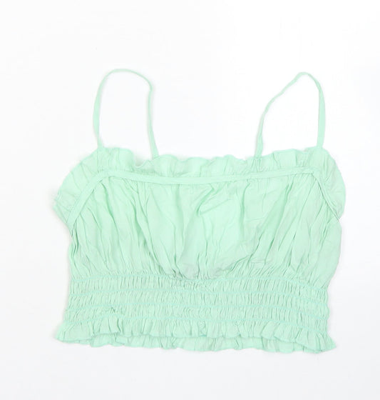 SheIn Womens Blue  Cotton Cropped Tank Size S Round Neck