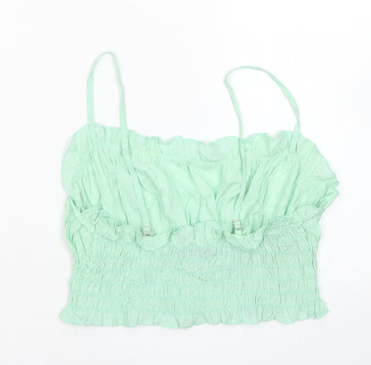 SheIn Womens Blue  Cotton Cropped Tank Size S Round Neck