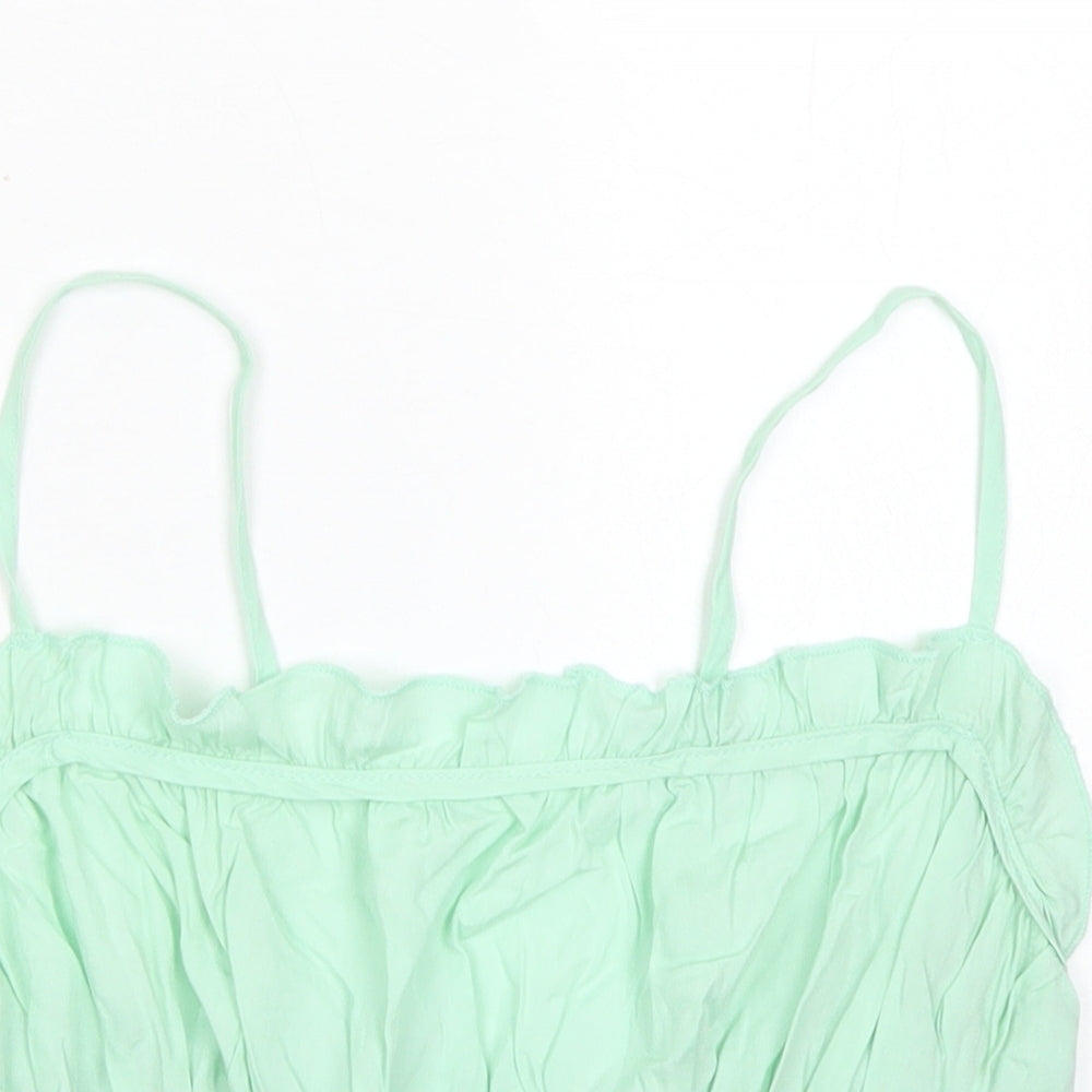 SheIn Womens Blue  Cotton Cropped Tank Size S Round Neck