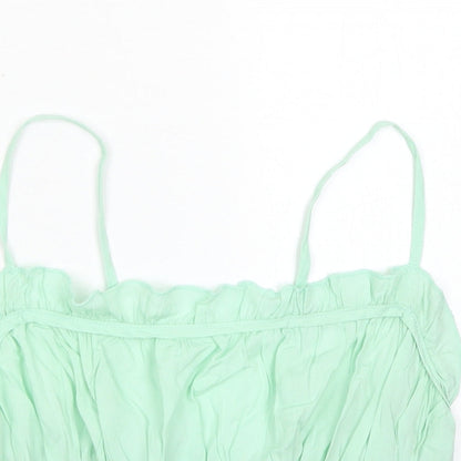 SheIn Womens Blue  Cotton Cropped Tank Size S Round Neck