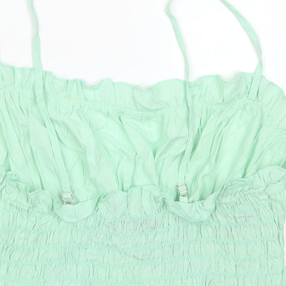 SheIn Womens Blue  Cotton Cropped Tank Size S Round Neck