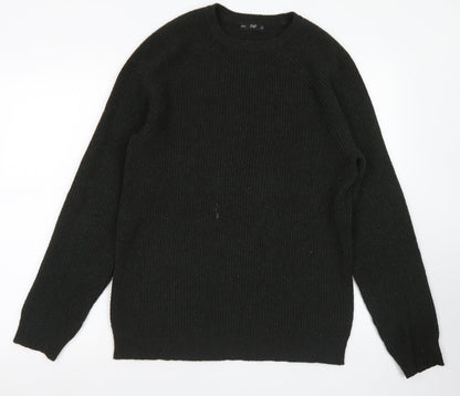 F&F Mens Green Crew Neck  Polyester Pullover Jumper Size S
