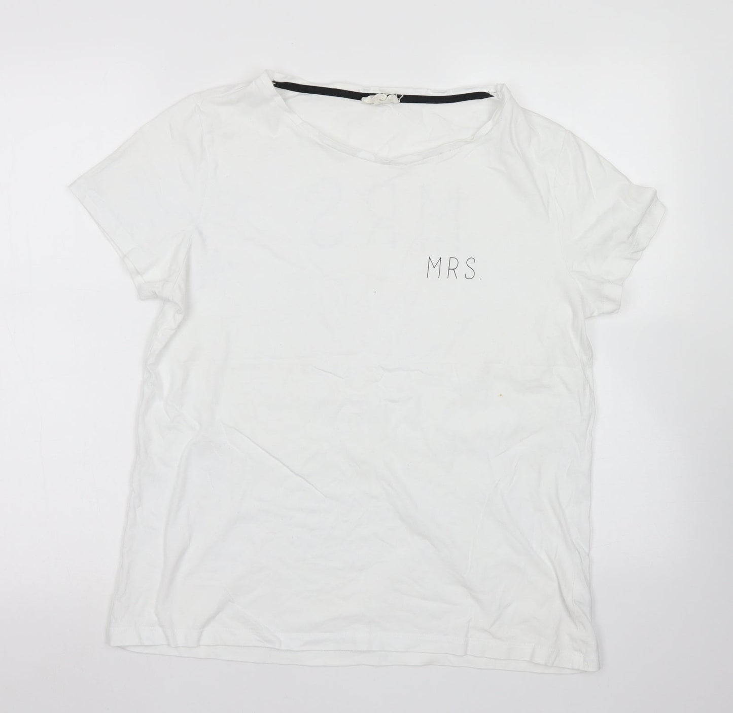 Womens UK Size M NEXT White Basic T-Shirt
