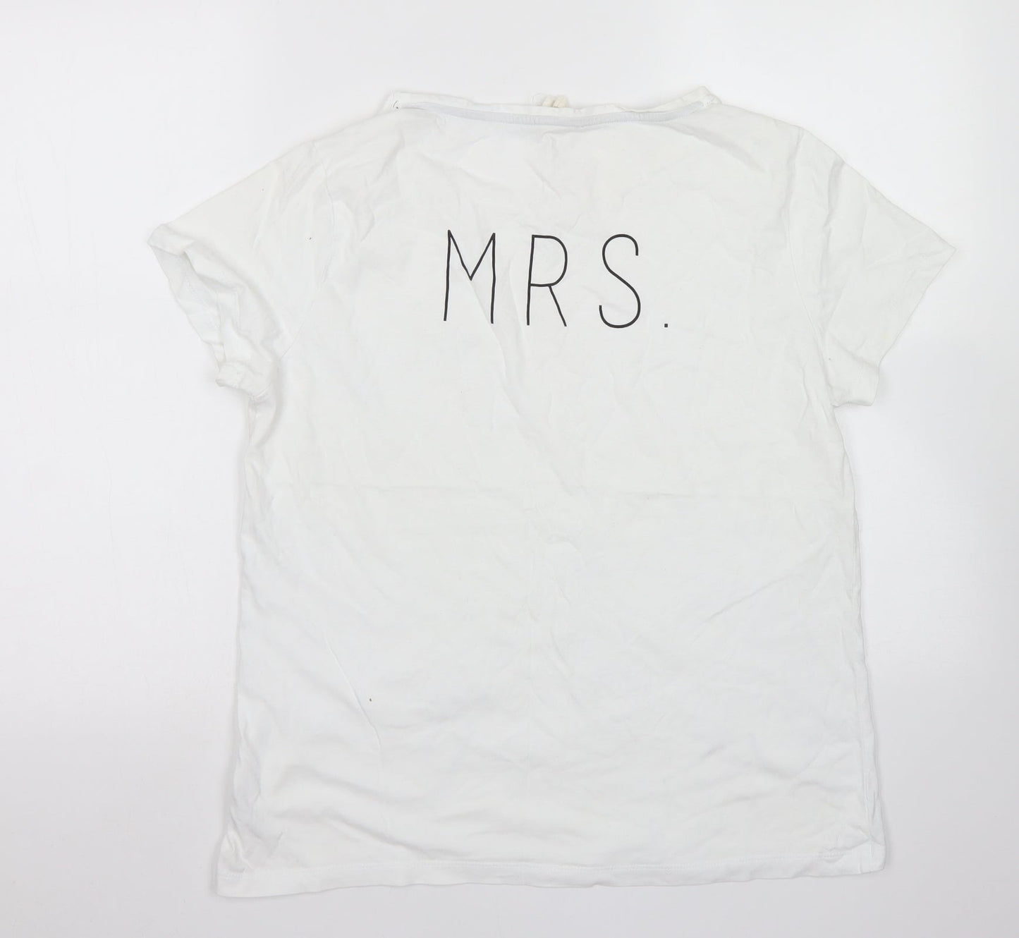 Womens UK Size M NEXT White Basic T-Shirt
