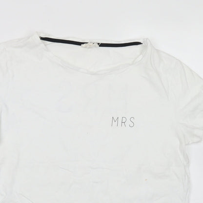Womens UK Size M NEXT White Basic T-Shirt