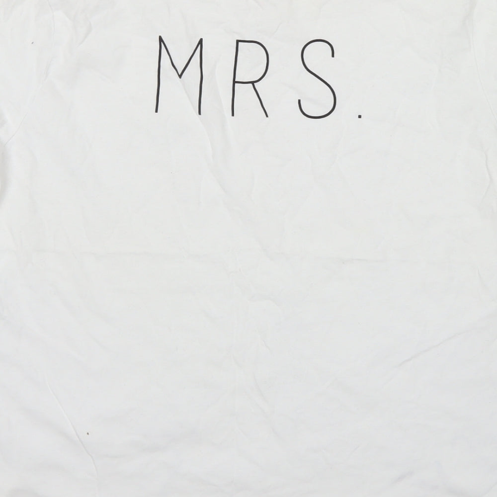 Womens UK Size M NEXT White Basic T-Shirt