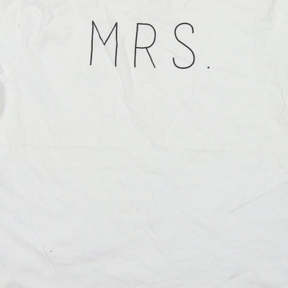 Womens UK Size M NEXT White Basic T-Shirt
