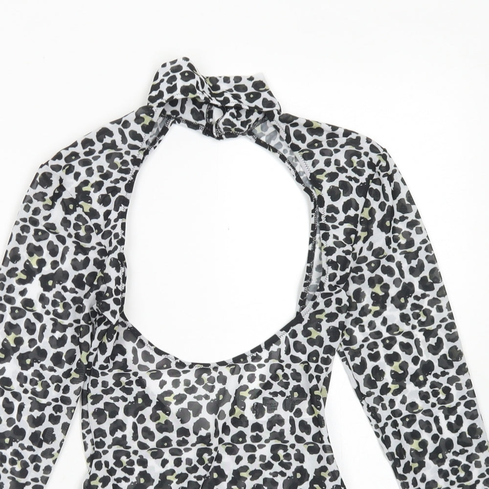Womens UK Size 4 ASOS One-Piece Black Bodysuit