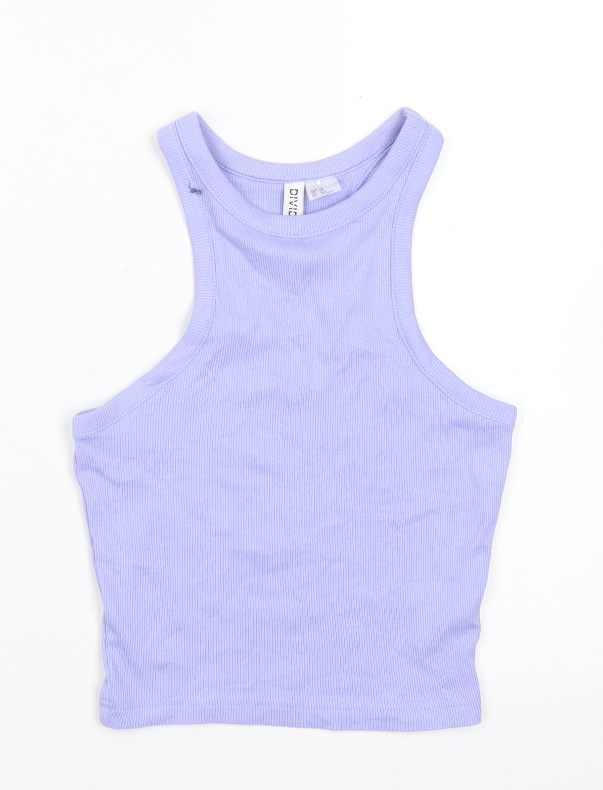 Womens UK Size XS Divided Purple Cropped Tank