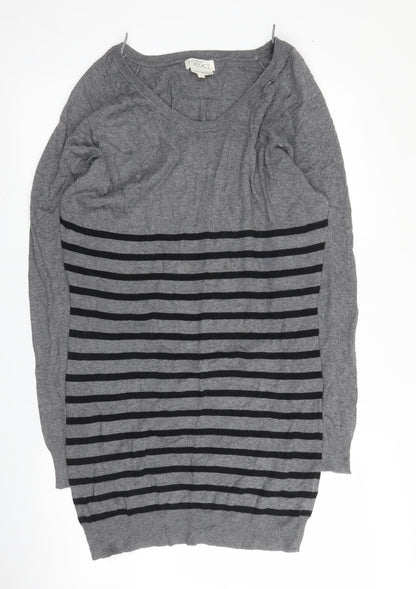 Womens UK Size 8 NEXT Grey Tunic Jumper