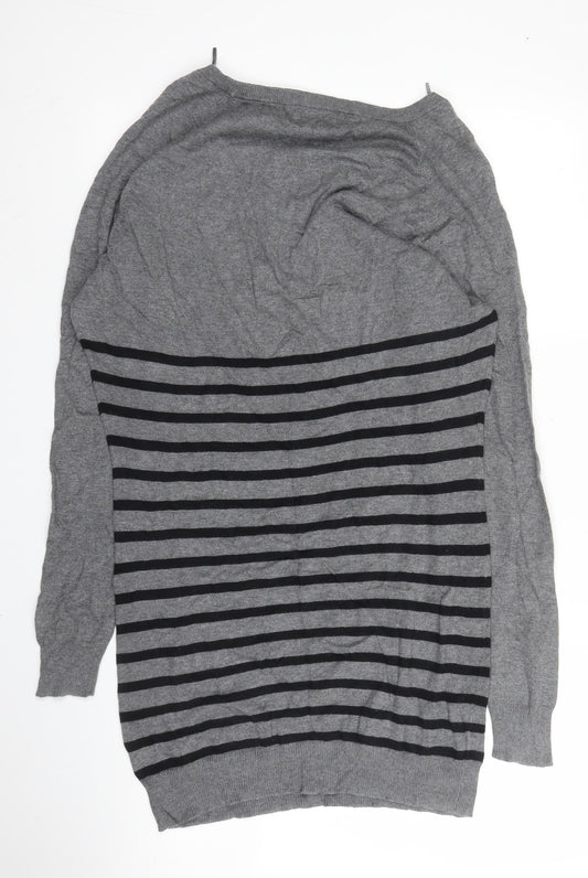 Womens UK Size 8 NEXT Grey Tunic Jumper