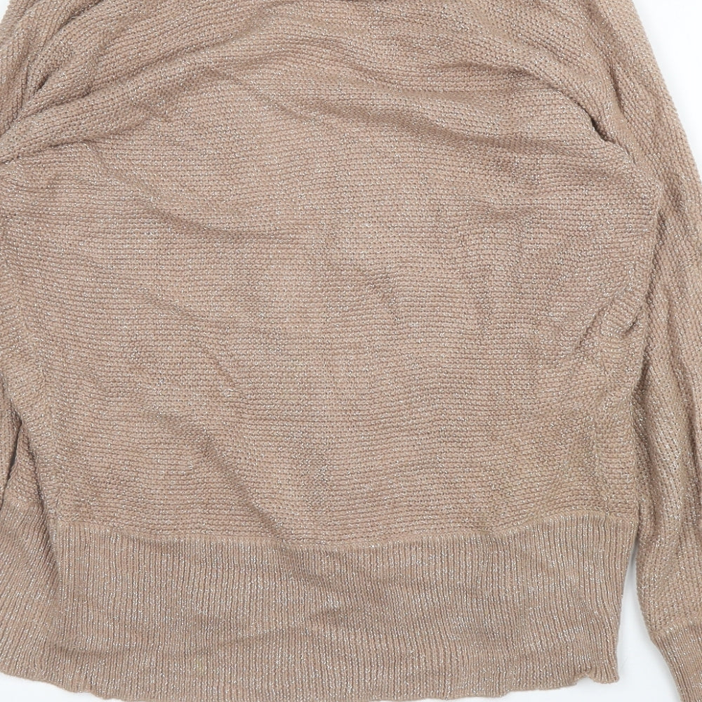 Womens UK Size 10 M&S Beige Cardigan Jumper