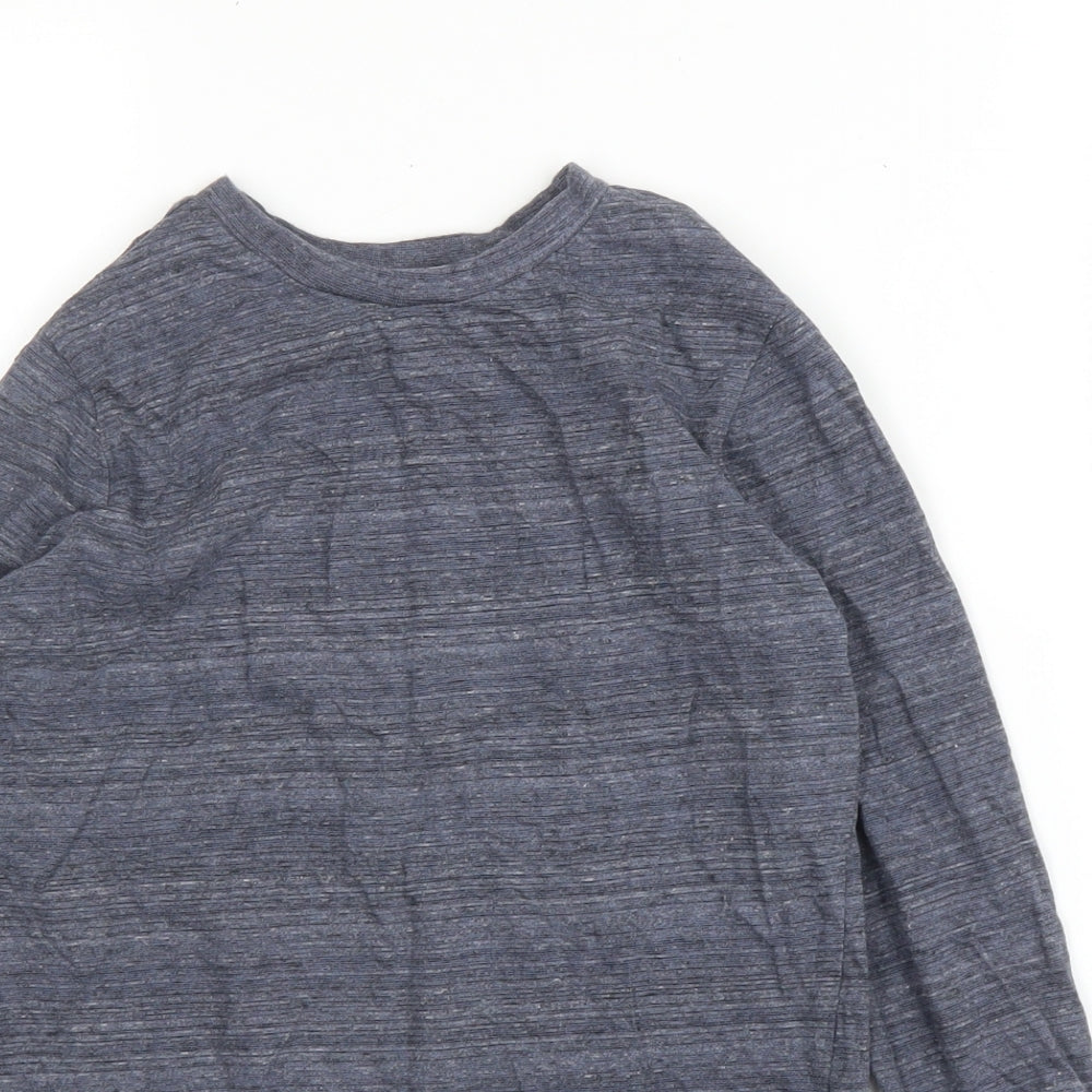 F&F Boys Blue  Cotton Basic T-Shirt Size 8 Years Round Neck