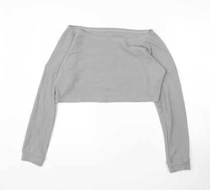 Womens UK Size L Preworn Grey Pullover Jumper