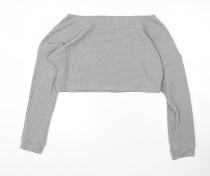Womens UK Size L Preworn Grey Pullover Jumper