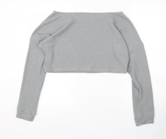 Womens UK Size L Preworn Grey Pullover Jumper