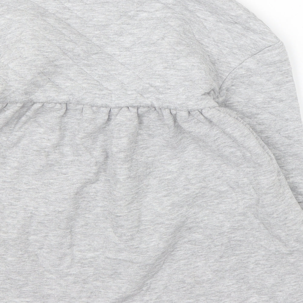 George Girls Grey  Cotton Jumper Dress  Size 18 Months  Round Neck