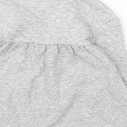 George Girls Grey  Cotton Jumper Dress  Size 18 Months  Round Neck