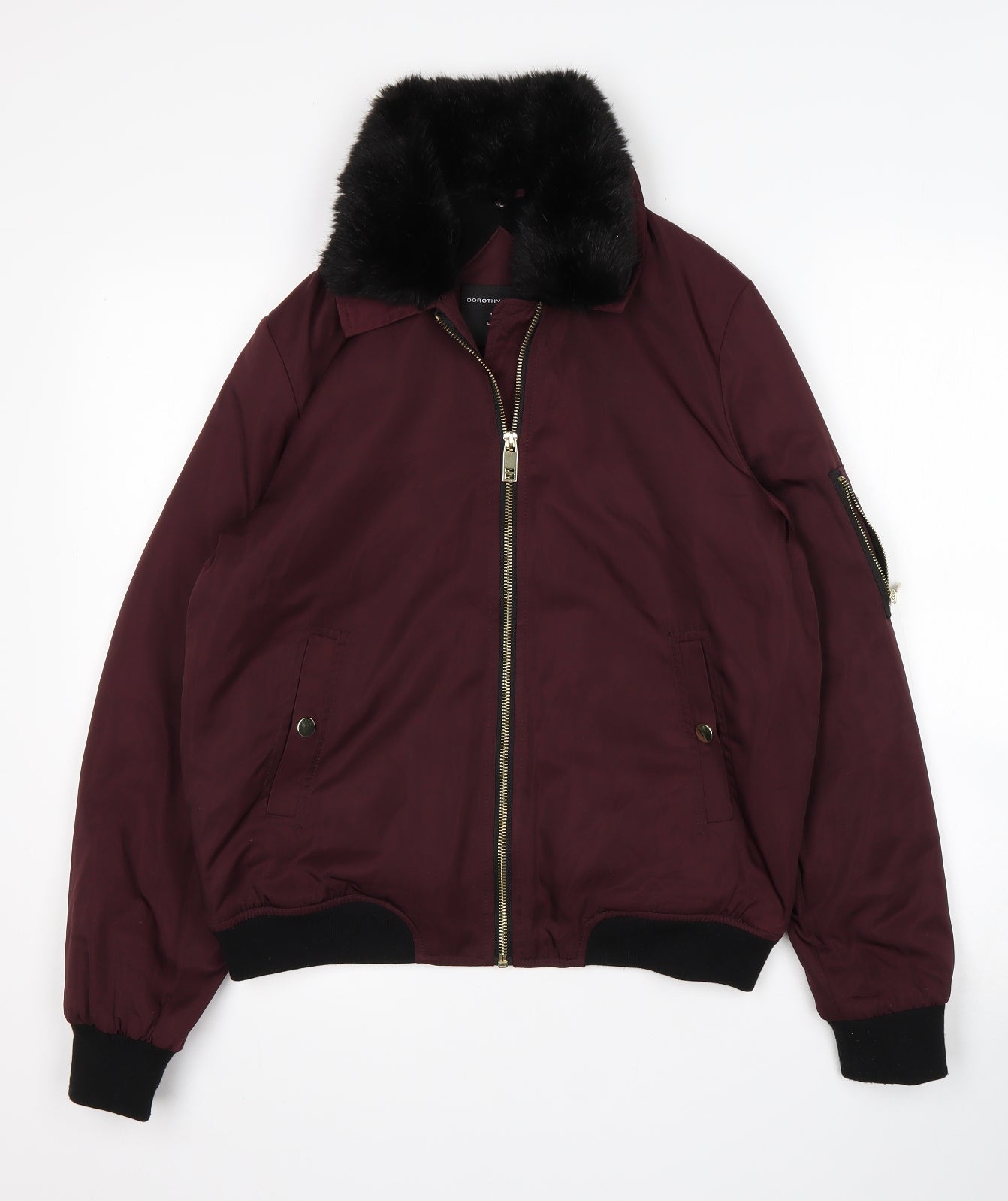 Womens UK Size 12 Dorothy Perkins Purple Bomber Jacket
