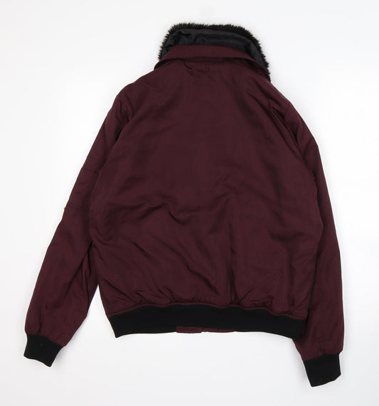 Womens UK Size 12 Dorothy Perkins Purple Bomber Jacket