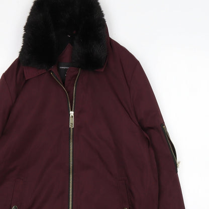 Womens UK Size 12 Dorothy Perkins Purple Bomber Jacket