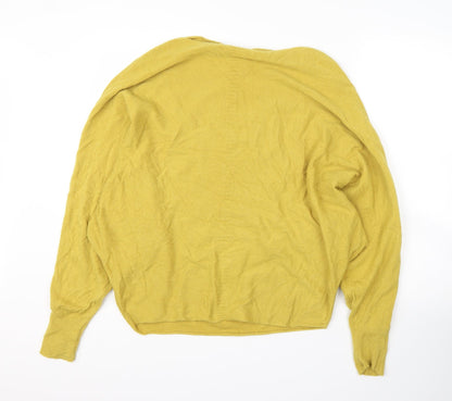 Womens UK Size M Preworn Yellow Pullover Jumper
