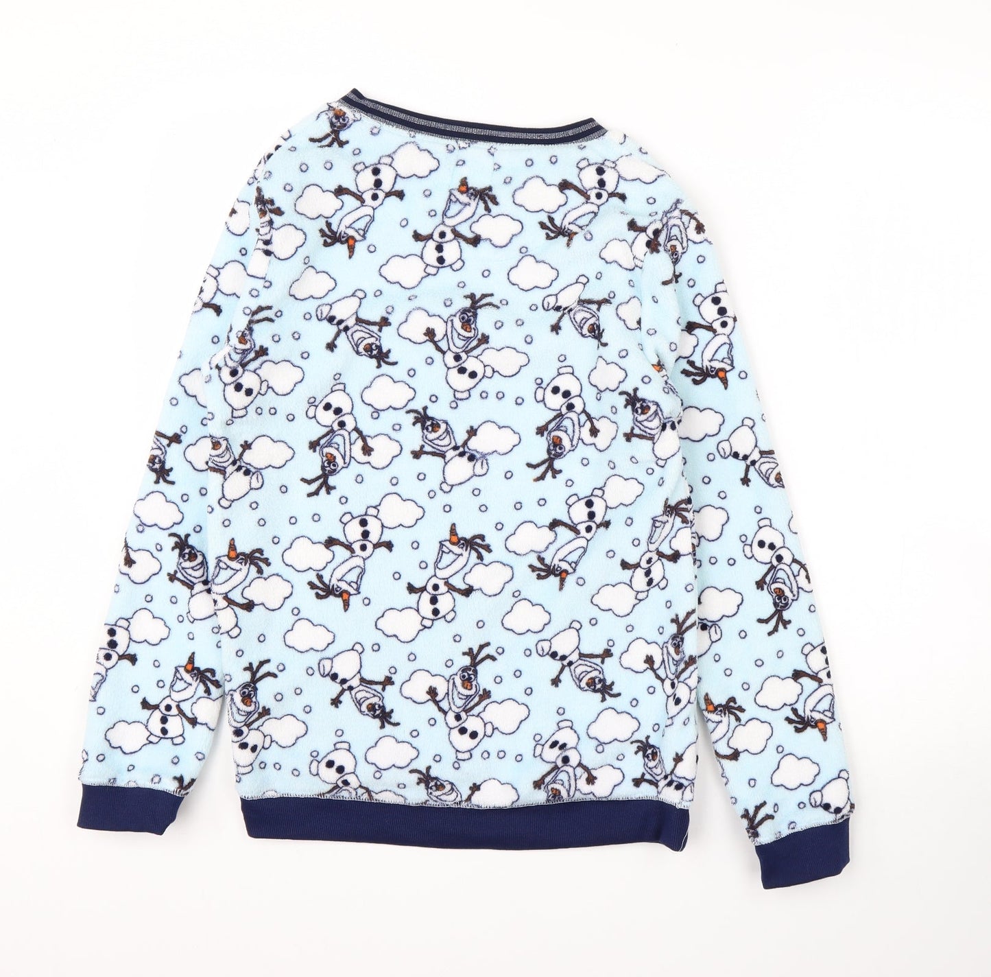 Primark Womens Blue Round Neck  Polyester Pullover Jumper Size 6   - Frozen