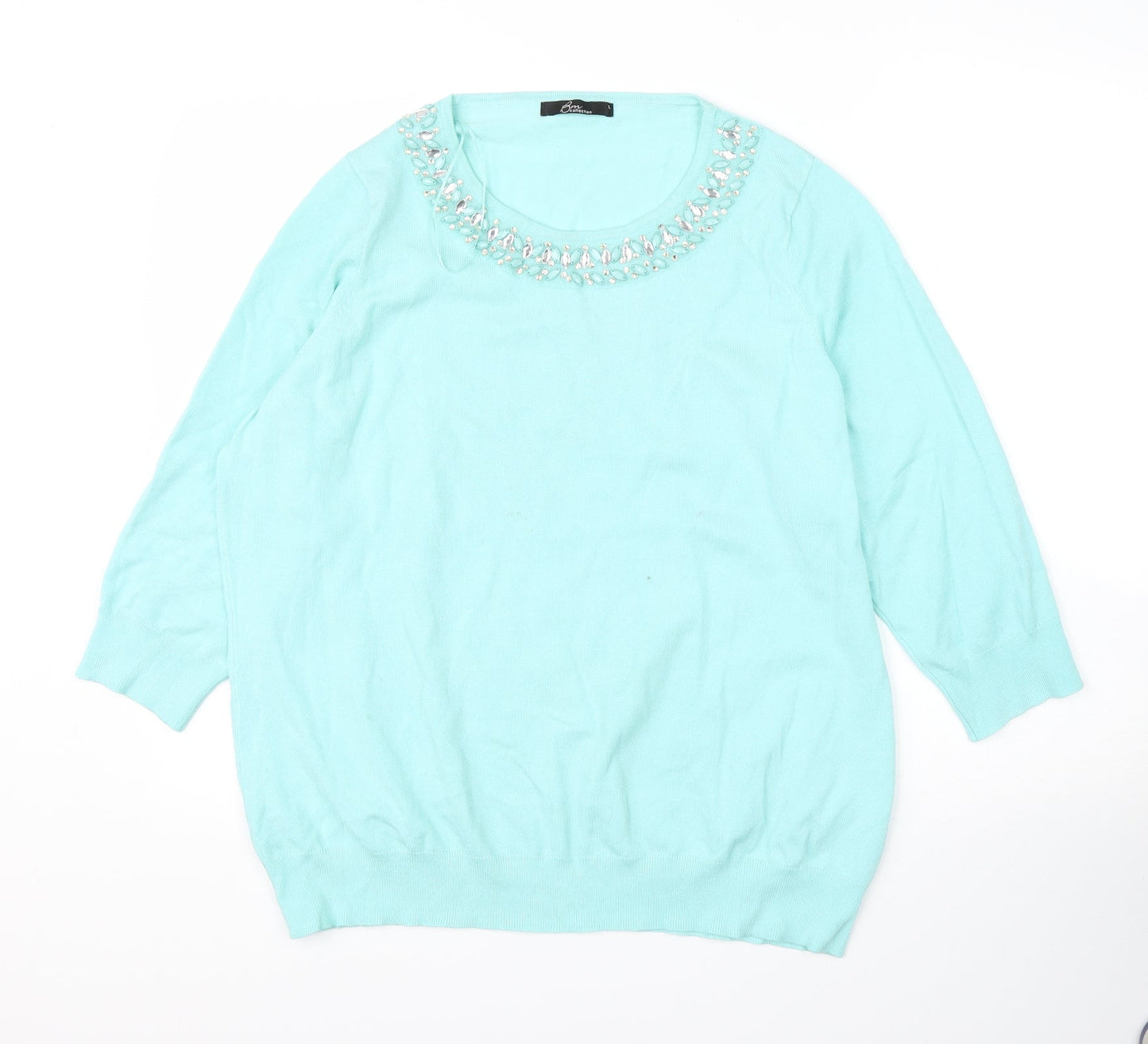 Womens UK Size L BM Green Basic Blouse