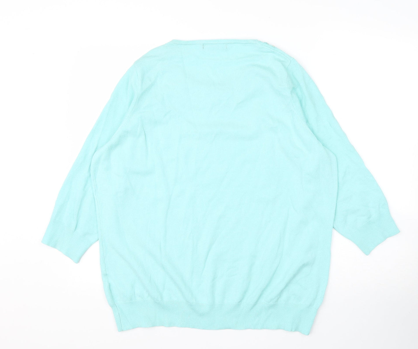 Womens UK Size L BM Green Basic Blouse