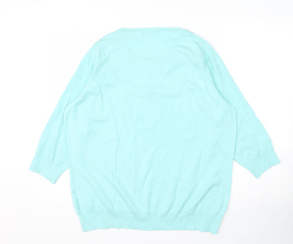 Womens UK Size L BM Green Basic Blouse