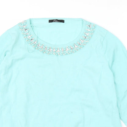 Womens UK Size L BM Green Basic Blouse