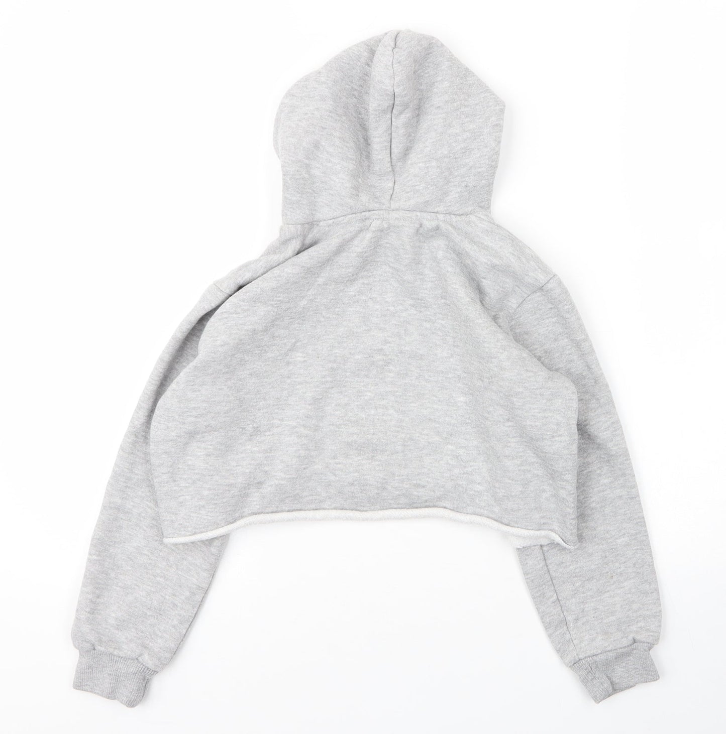 Hype Girls Grey  Cotton Pullover Hoodie Size 11 Years