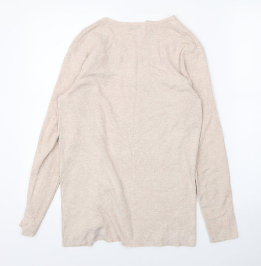 Womens UK Size 6 M&S Beige Cardigan Jumper