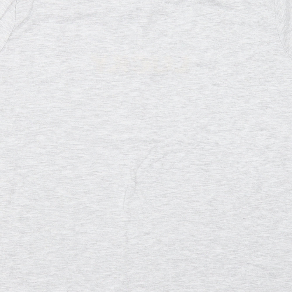 Primark Womens Grey  Polyester Basic T-Shirt Size L Round Neck - lucky