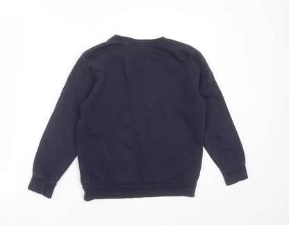 George Boys Blue  Cotton Pullover Sweatshirt Size 8-9 Years   - school