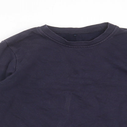 George Boys Blue  Cotton Pullover Sweatshirt Size 8-9 Years   - school