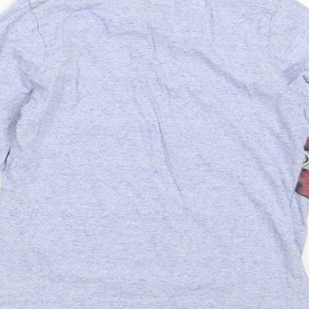 Skate Nation Boys Blue  Cotton Basic T-Shirt Size 8 Years Round Neck  - skating