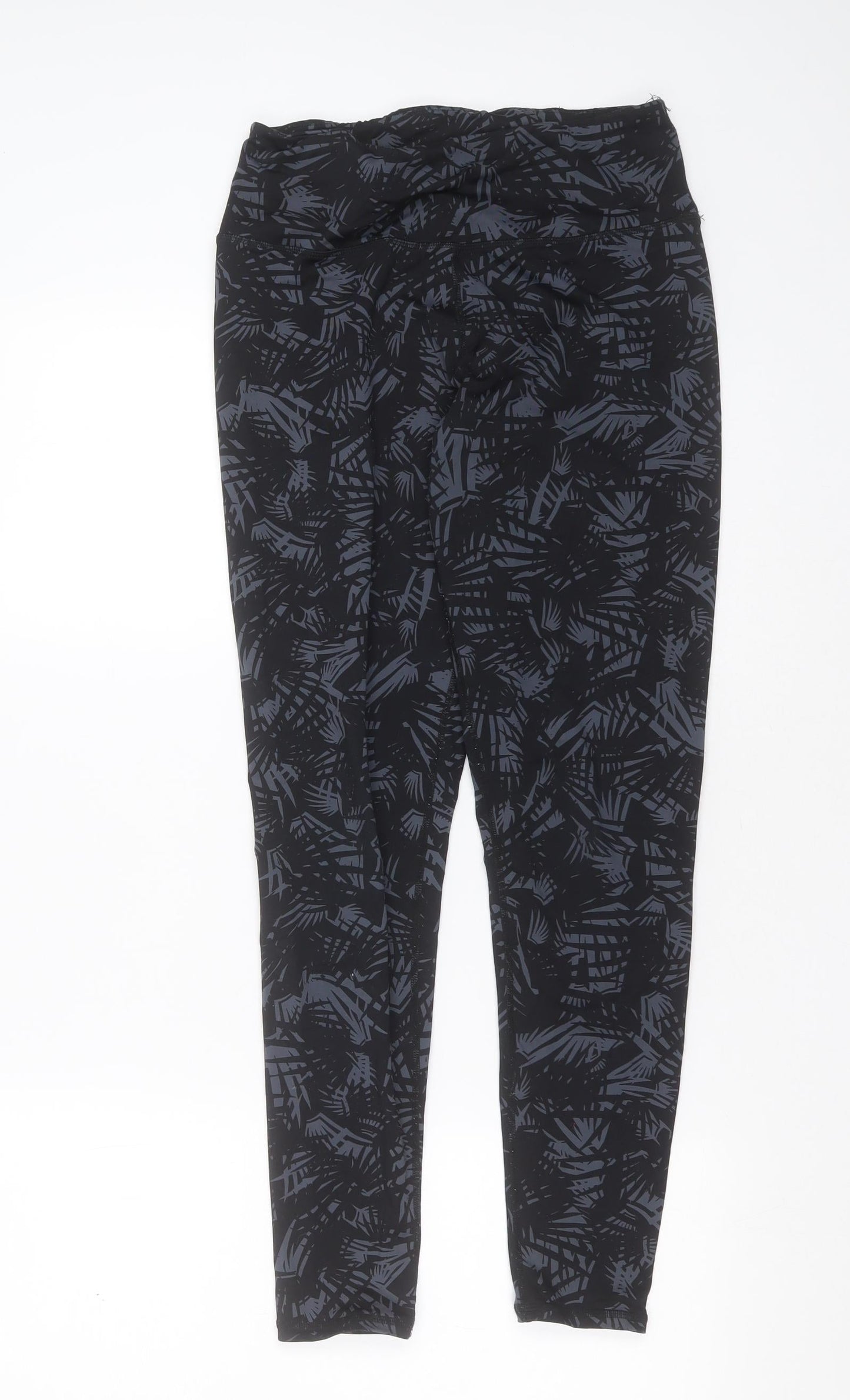 Preworn Womens Black Geometric Polyester Compression Leggings Size 28 in L27 in Extra-Slim